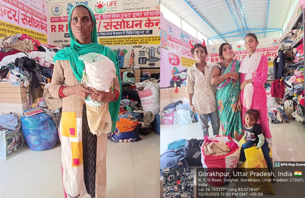 Humanity Service in Gorakhpur | Nayi Disha Seva Trust – Clothes & Book Donation Drive